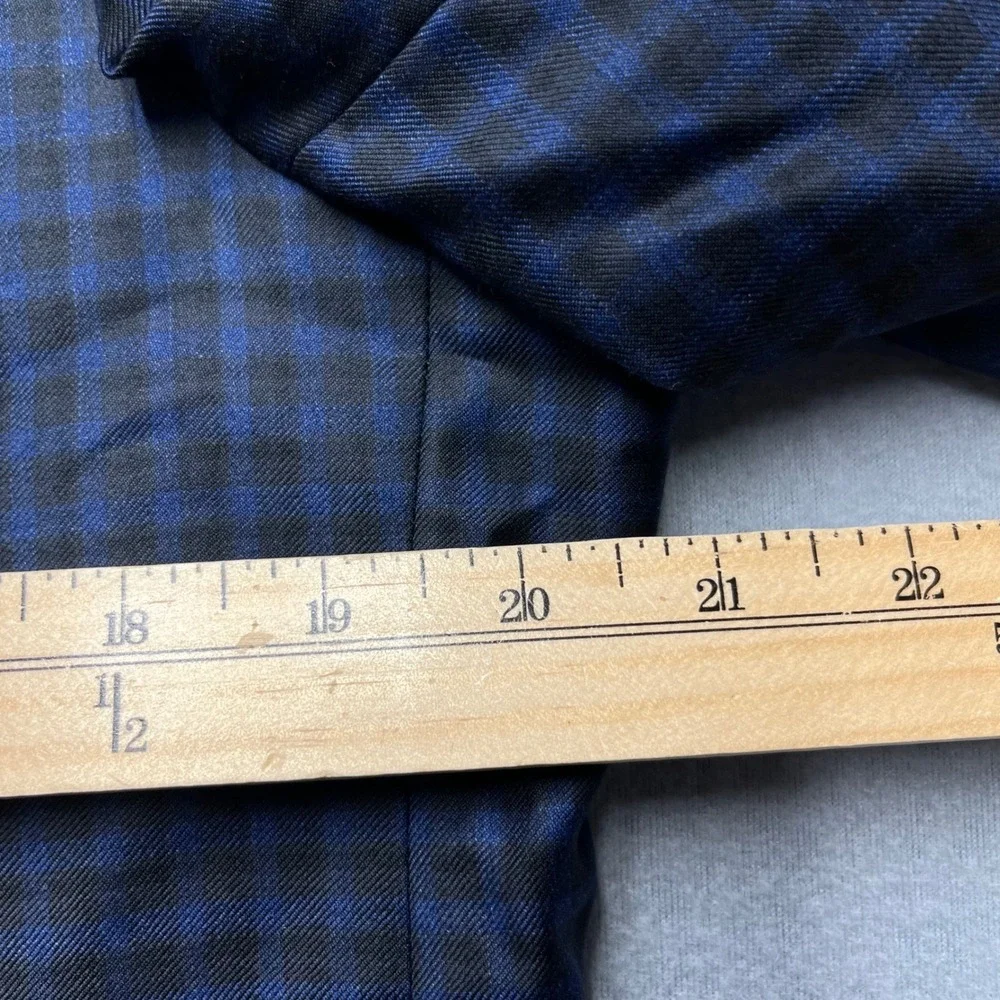 Emporio Armani blazer G Line Blue Black Super 130s Wool Check 54(40R) Sport coat